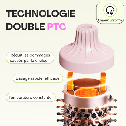 Brosse Chauffante céramique Ionique - Yumiko Hair